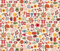 Autumn Days 100% Cotton Fabric - 10cm Increments