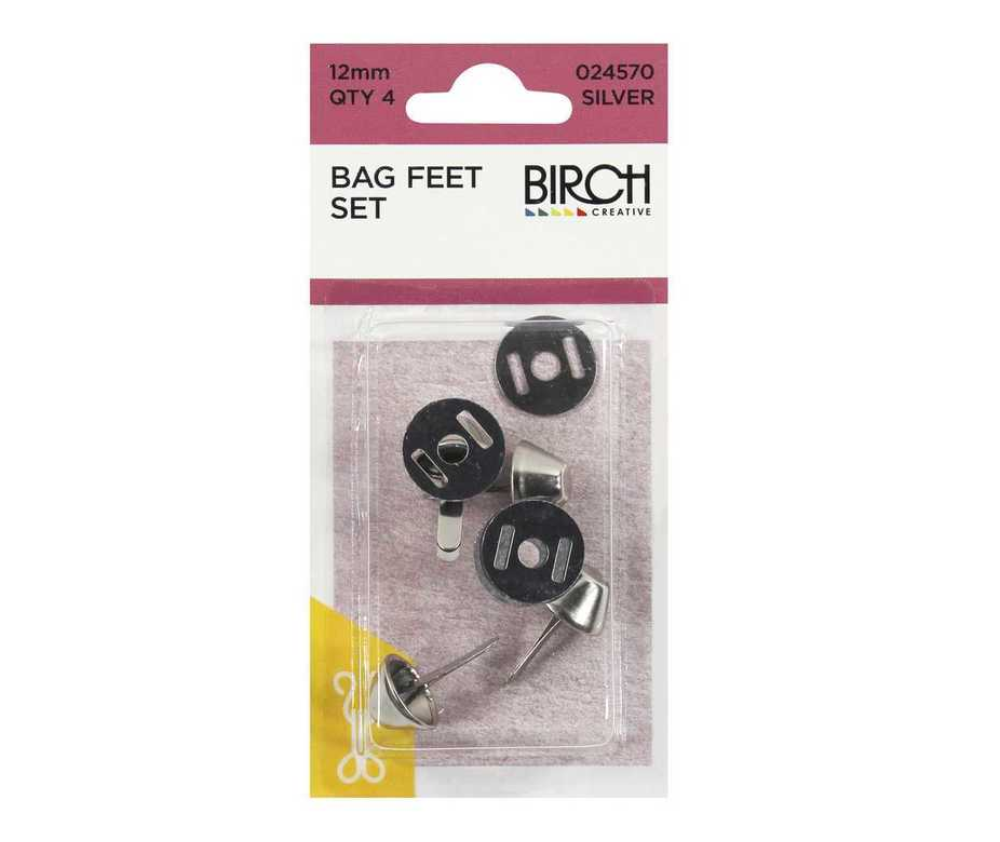 Bag Feet 12mm x4 - Various Colours
