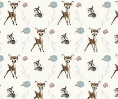 Bambi Nursery 100% Cotton Fabric - 10cm Increments