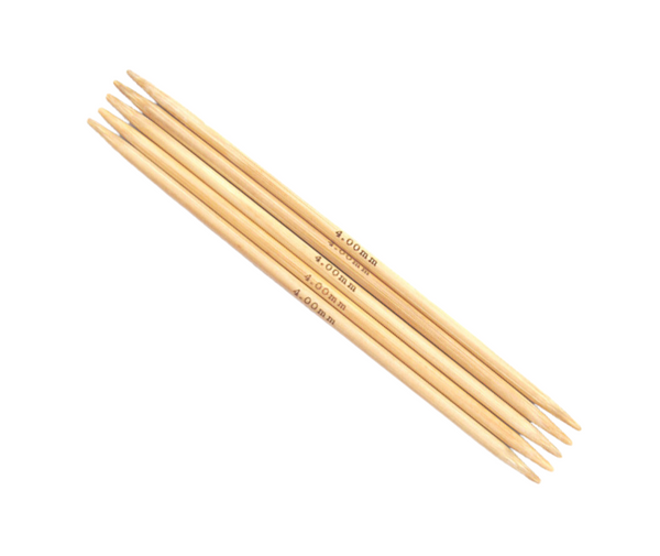 Bamboo Double Pointed Knitting Needles - Various Sizes