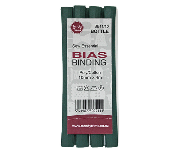 Bias Binding Poly/Cotton  10mm x 4m - Various Colours