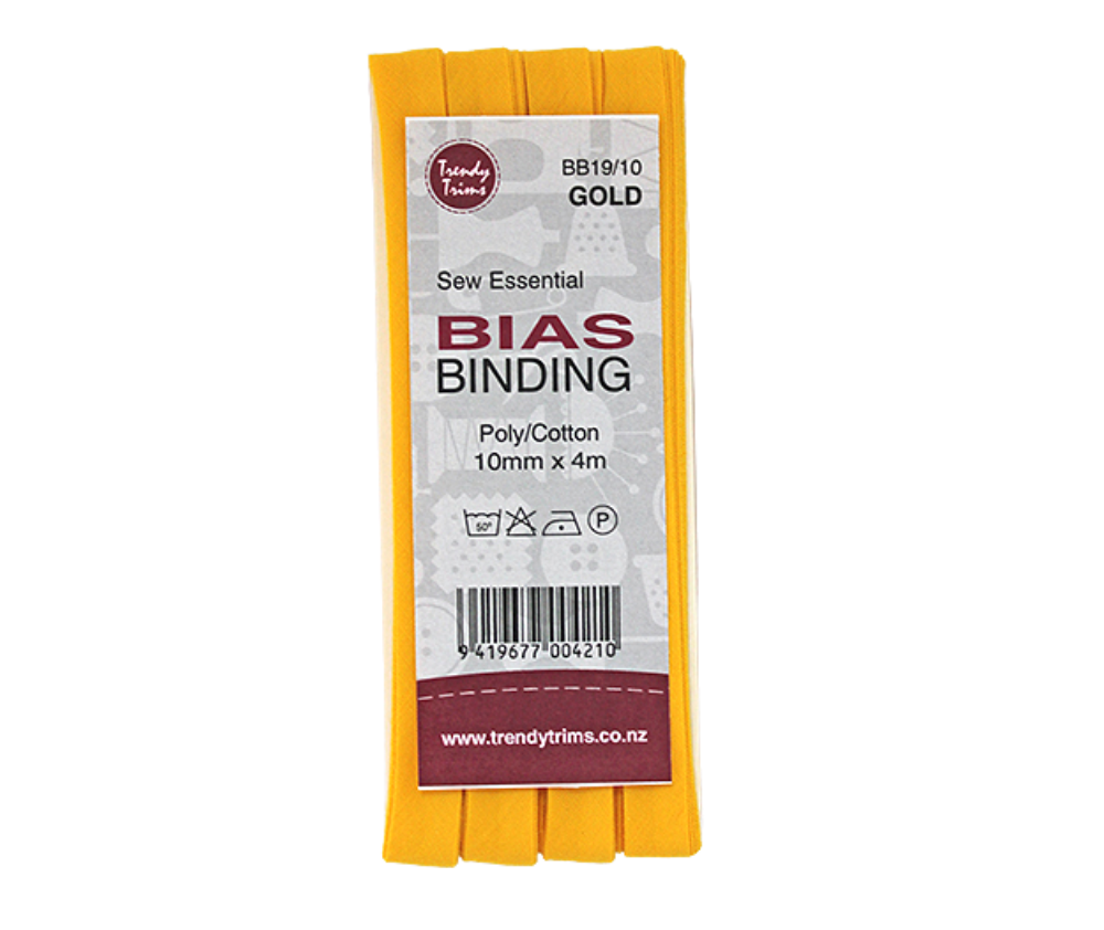 Bias Binding Poly/Cotton  10mm x 4m - Various Colours