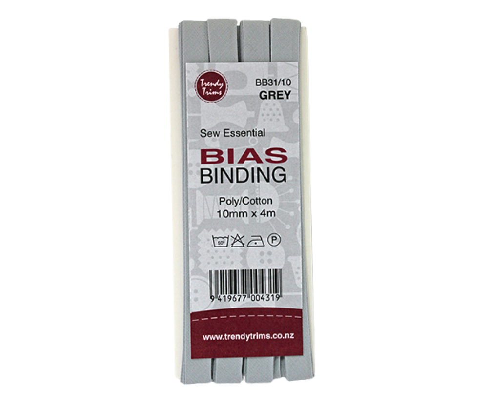 Bias Binding Poly/Cotton  10mm x 4m - Various Colours