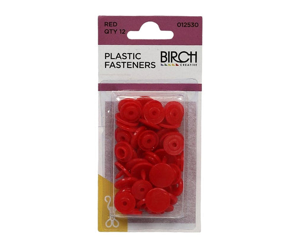 Birch Plastic Fasteners - Red
