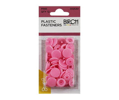 Birch Plastic Fasteners - Pink