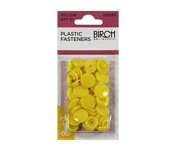 Birch Plastic Fasteners - Yellow