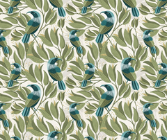 Bird Stories 100% Cotton Fabric - 10cm Increments