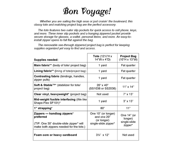 Bon Voyage - ByAnnie Pattern
