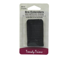 Bra Back Extender - 38mm Black - Trendy Trims