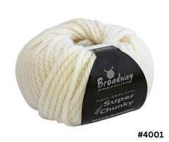 Broadway Yarns: NZ Super Chunky 100% NZ Merino - Various Colours