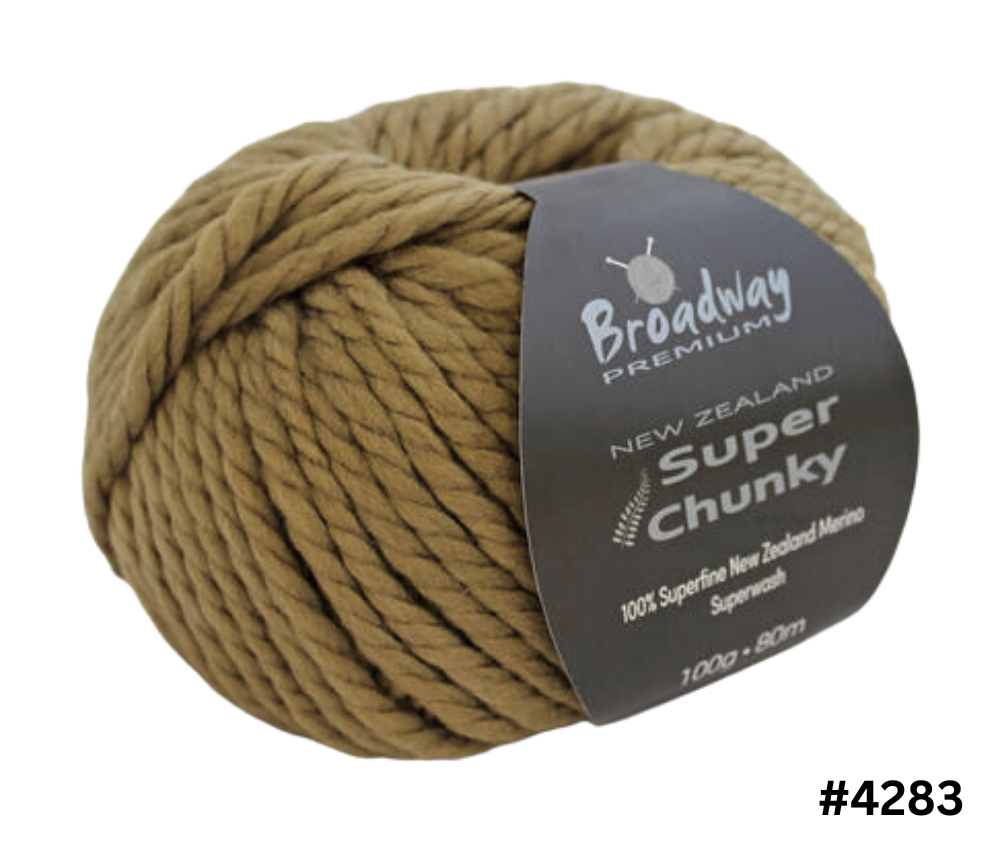 Broadway Yarns: NZ Super Chunky 100% NZ Merino - Various Colours