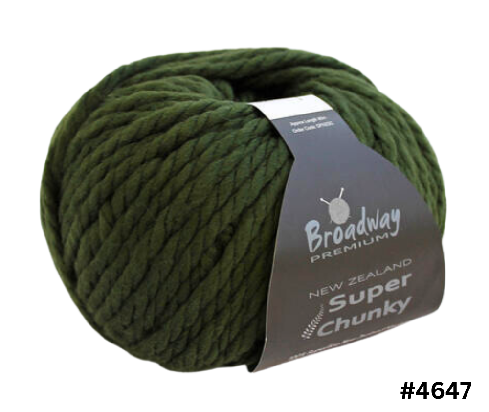 Broadway Yarns: NZ Super Chunky 100% NZ Merino - Various Colours