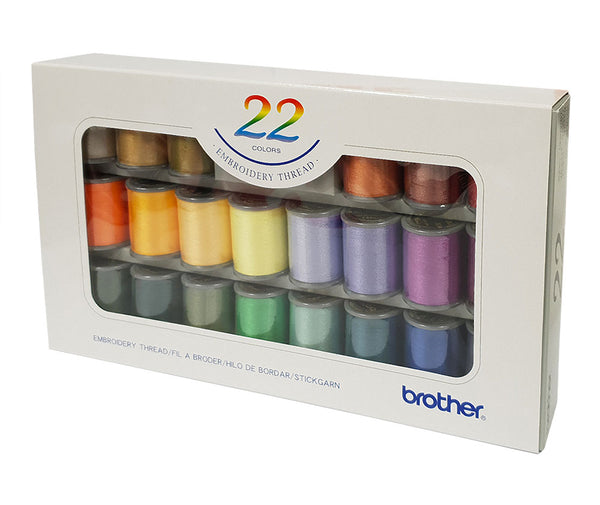 Brother Embroidery Thread x22 Colours - ETS22N