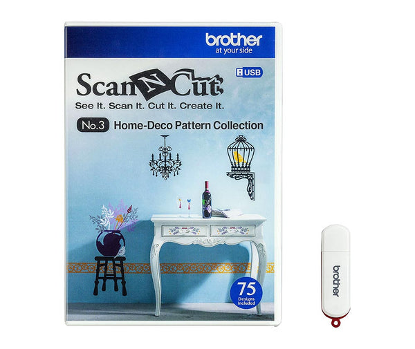 Brother Scan N Cut Home-Deco Pattern Collection - USB3