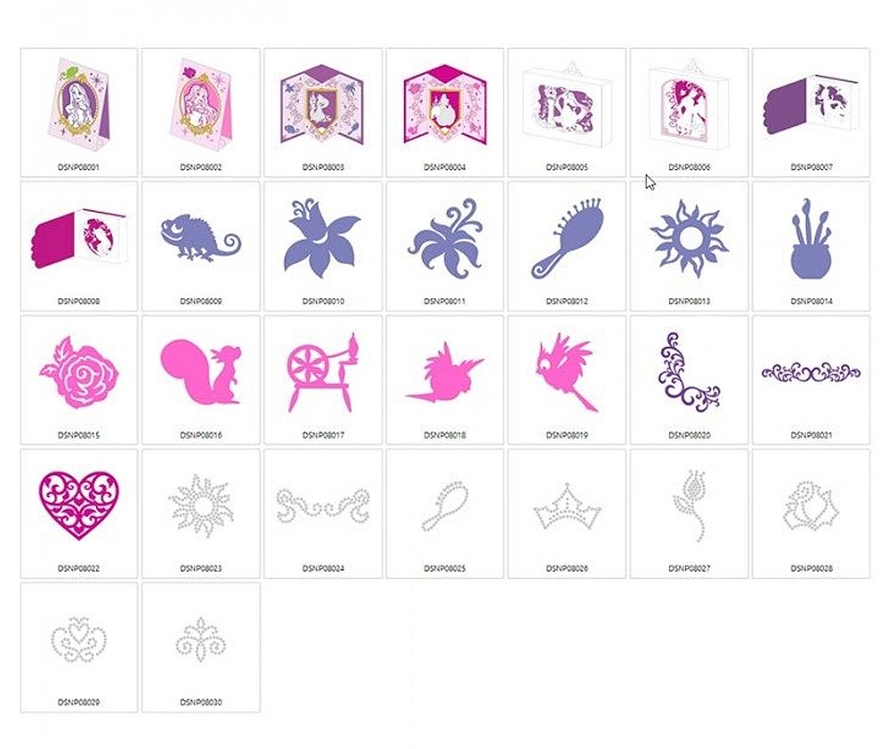 Brother ScanNCut Disney Rapunzel and Aurora Design Collection