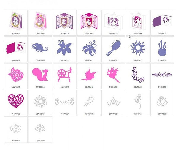 Brother ScanNCut Disney Rapunzel and Aurora Design Collection