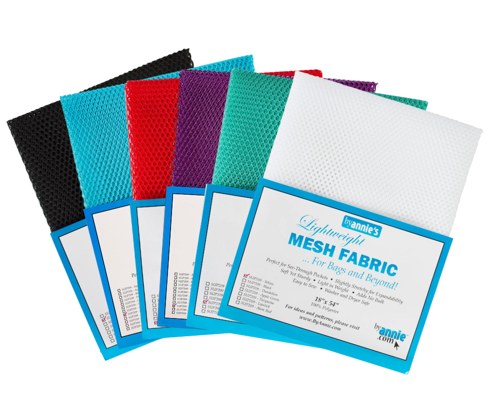 By Annie Light Weight Mesh Fabric Various Colours - 18in x 54in