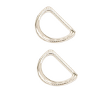 By Annie 1" D Ring Flat -  Nickel Set of Two