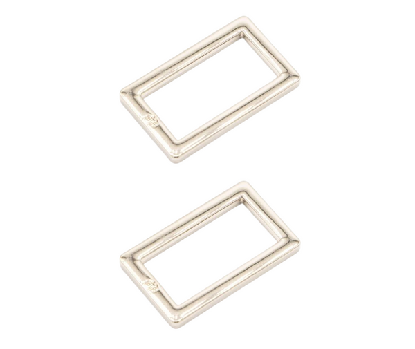 By Annie 1" Flat Rectangle Ring - Nickel - Set of Two