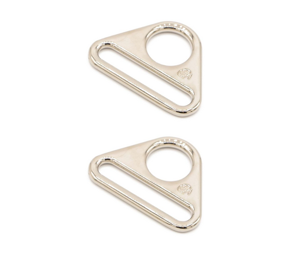 By Annie 1" Flat Triangle Ring - Nickel - Set of Two