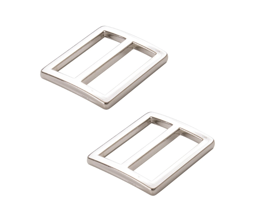 By Annie 1" Flat Widemouth Slider - Nickel - Set of Two