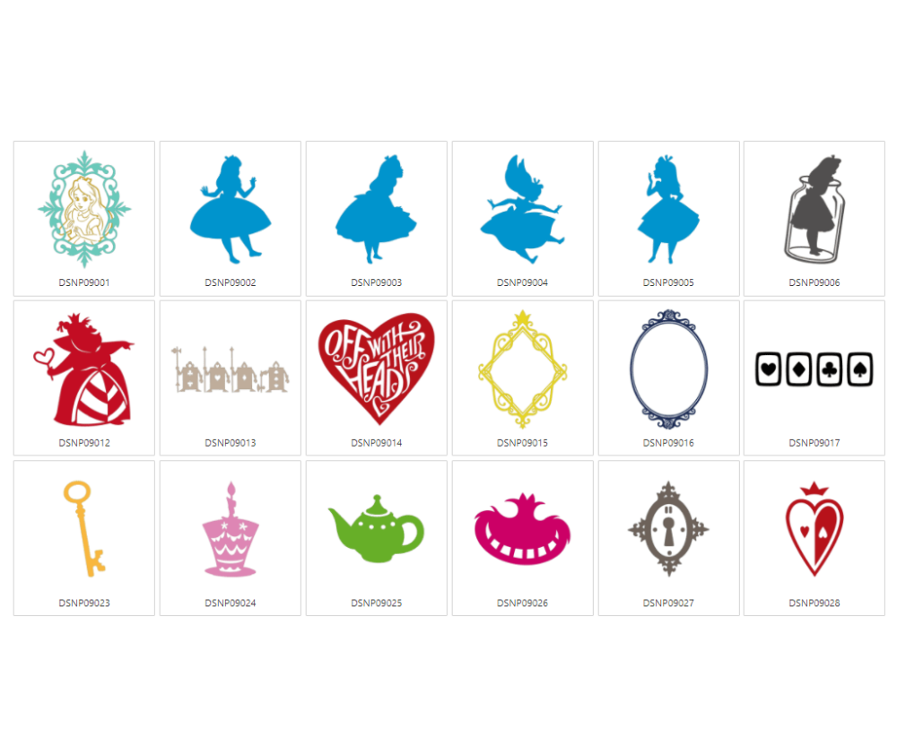 Brother ScanNCut Disney Alice in Wonderland Design Collection