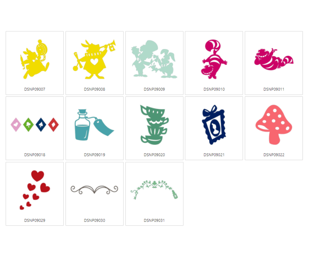 Brother ScanNCut Disney Alice in Wonderland Design Collection