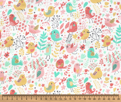 Chickadee 100% Cotton Fabric - 10cm Increments