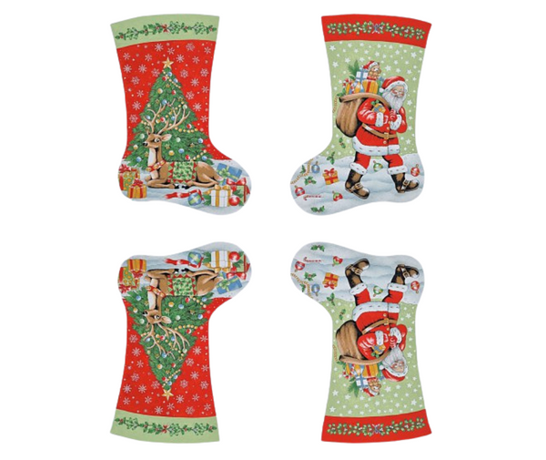 Christmas Stocking 100% Cotton Fabric - 90cm Panel