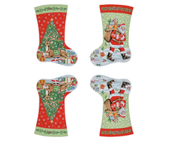 Christmas Stocking 100% Cotton Fabric - 90cm Panel