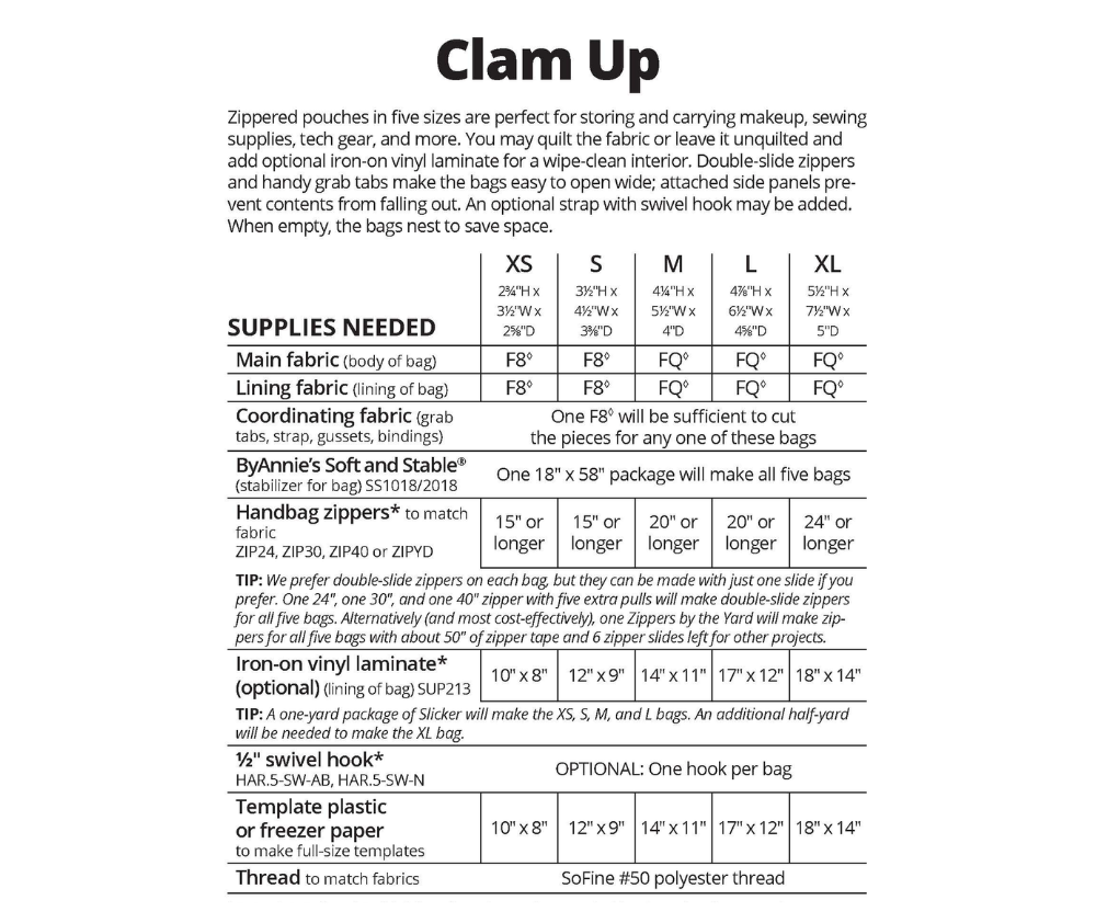 Clam Up - ByAnnie Pattern