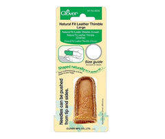 Clover Thimble Natural Fit Leather - Large