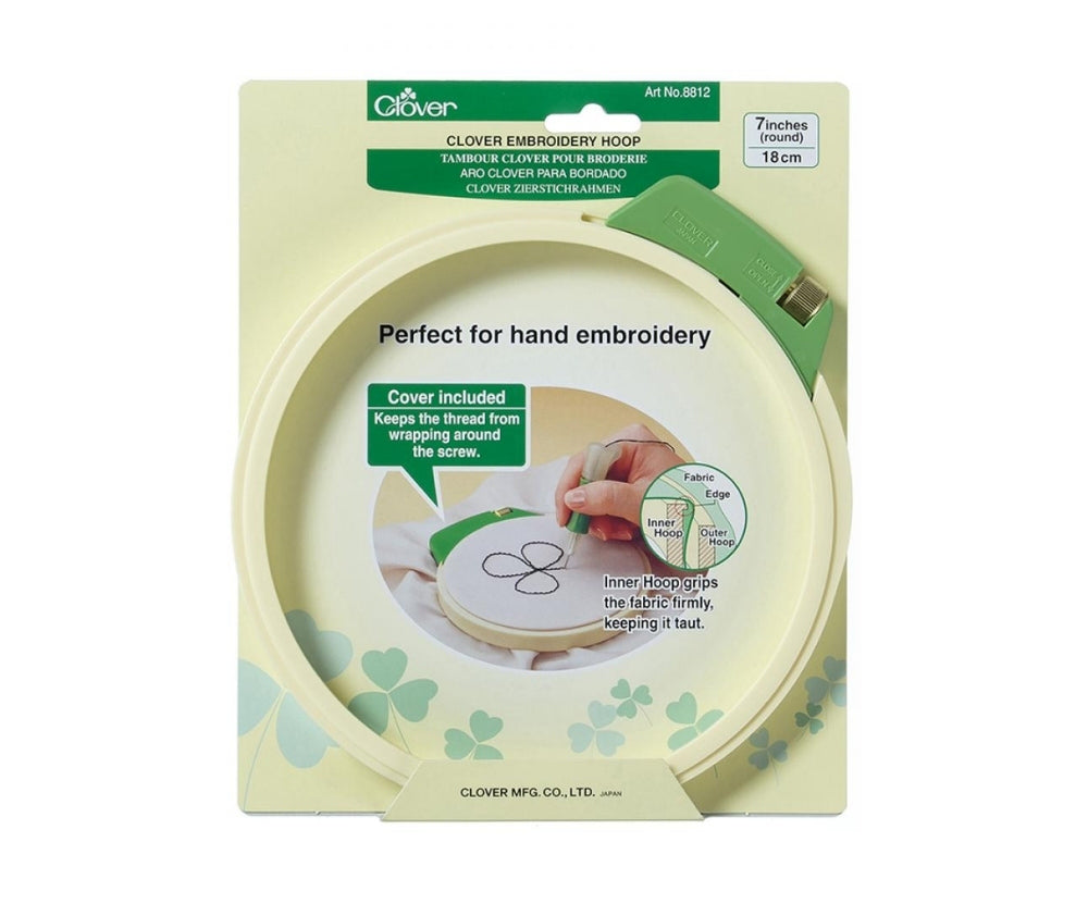 Clover Embroidery Hoop 18cm Sew It