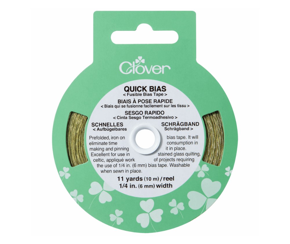 Clover Fusible Bias 6mm x 10m - Gold