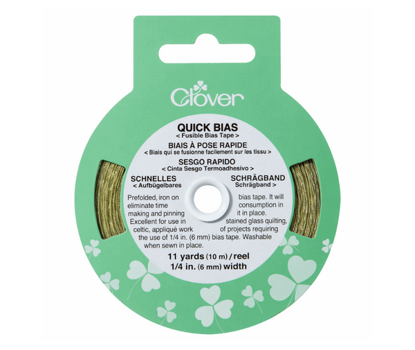 Clover Fusible Bias 6mm x 10m - Gold