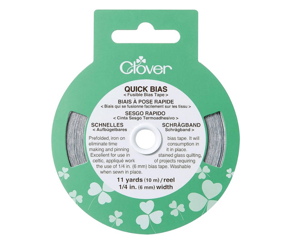 Clover Fusible Bias 6mm x 10m - Silver