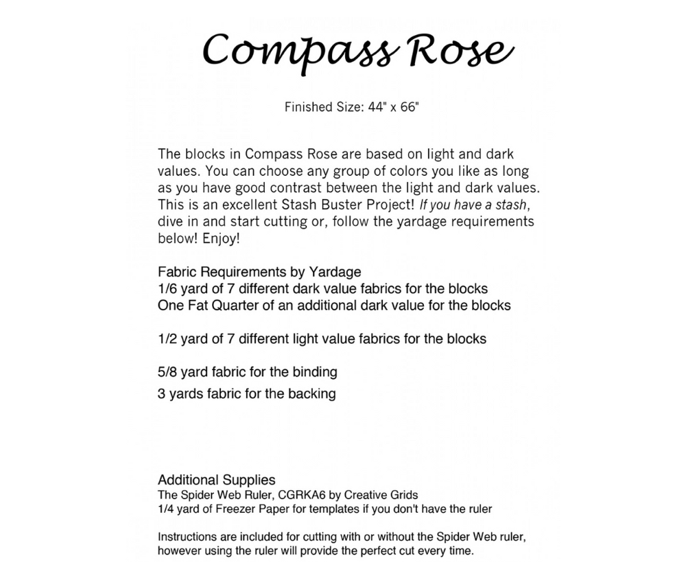 Compass Rose Quilt Pattern