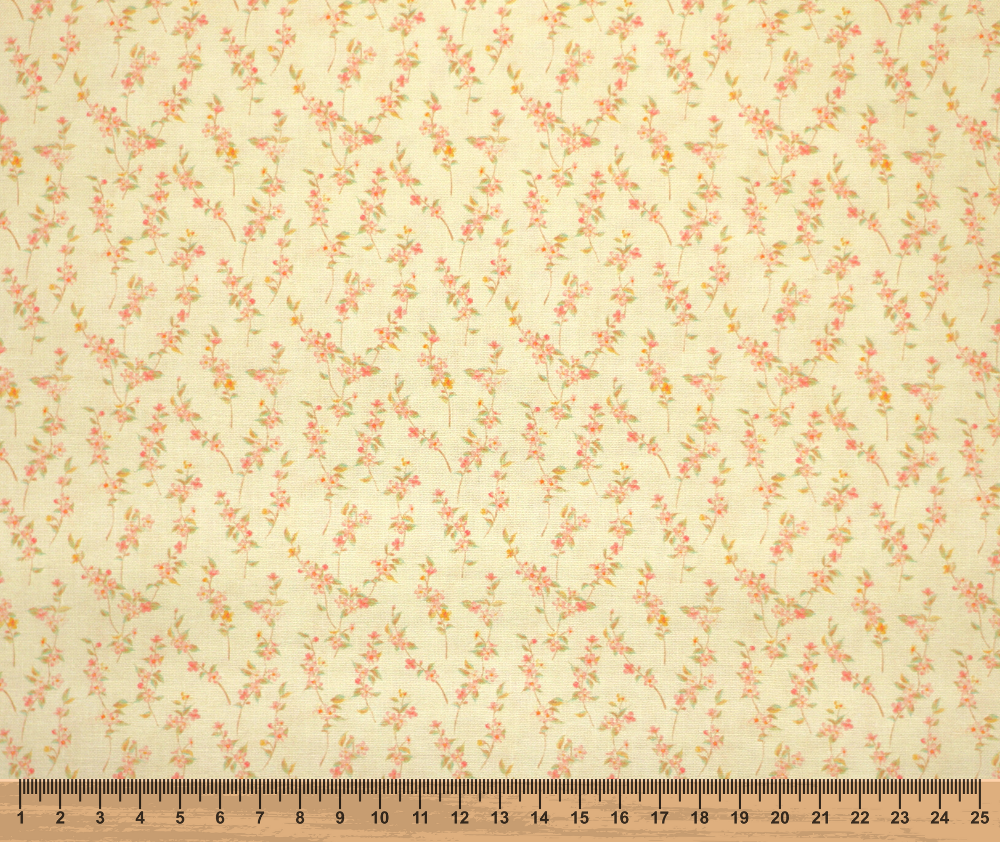 Cottage Garden 100% Cotton Fabric - 10cm Increments