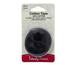 Cotton Tape 25mm x 5m Black
