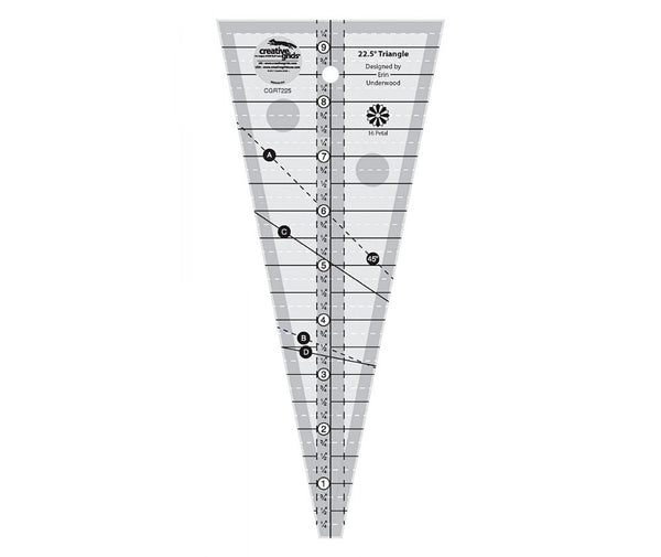 Creative Grids 22-1/2 Degree Triangle Quilt Ruler