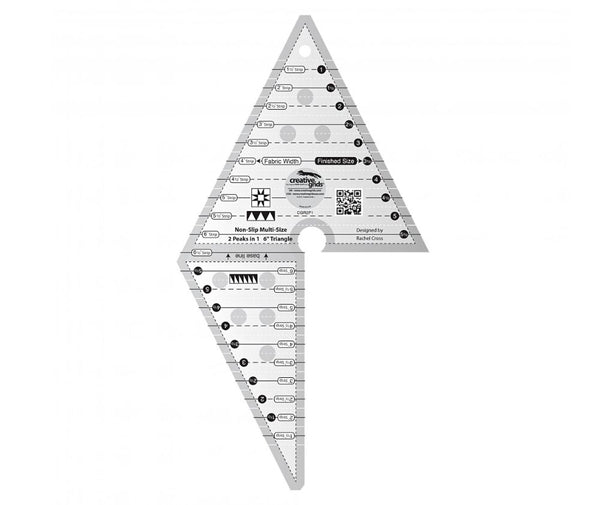 Creative Grids 2 Peaks In 1 Triangle Quilt Ruler