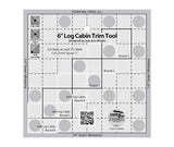 Creative Grids 6" Log Cabin Trim Tool Quilt Ruler