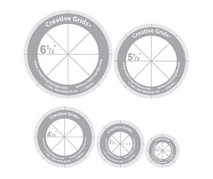 Creative Grids Circle Set - 5 Discs with Grips Quilt Ruler