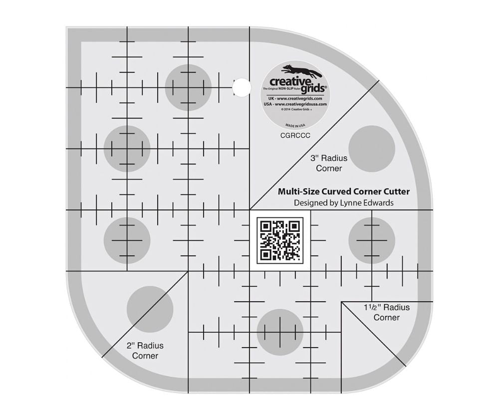 Creative Grids Curved Corner Cutter Quilt Ruler