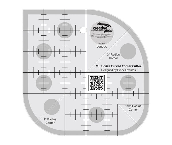 Creative Grids Curved Corner Cutter Quilt Ruler
