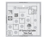 Creative Grids Curvy Log Cabin Trim Tool 6" Finished Blocks Quilt Ruler