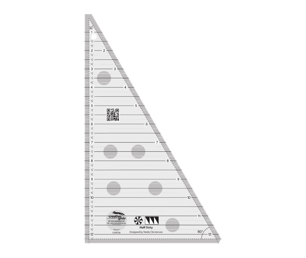 Triangle Graph Ruler Creative Grids Half Sixty Triangle Ruler – Sew It