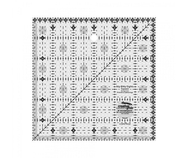Creative Grids Itty-Bitty Eights 6" x 6" Square Quilt Ruler