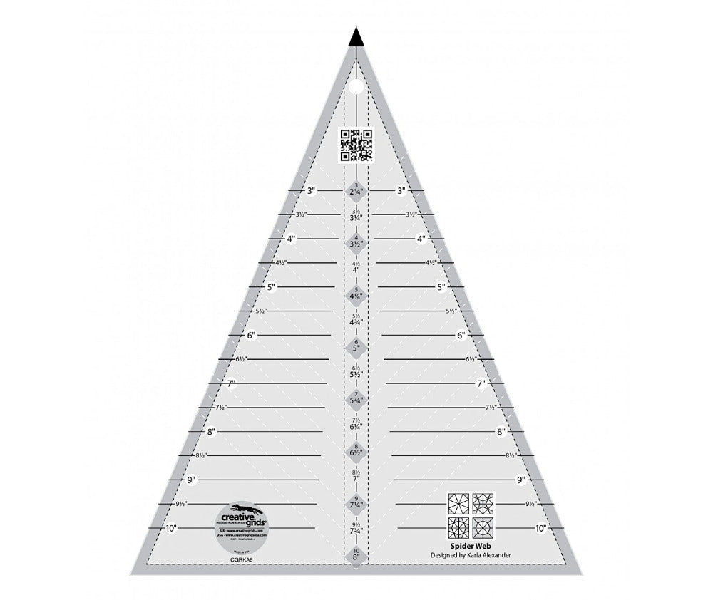 Creative Grids Spider Web Quilt Ruler