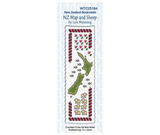 Cross Stitch Book Mark Kit - NZ Map & Sheep